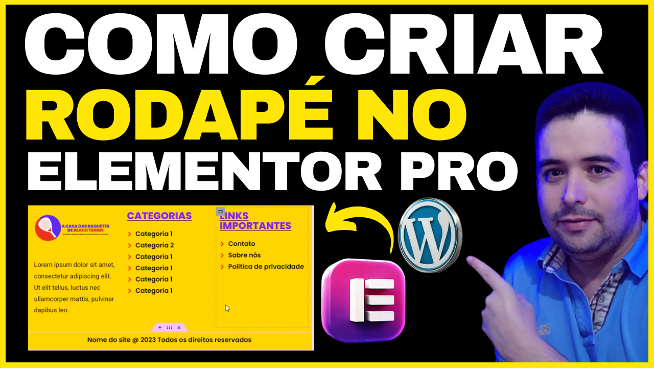 Como Criar Rodapé com Elementor PRO